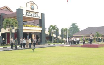 Polres Kuansing Gelar Apel Pasukan Pengamanan Pelantikan Bupati dan Wakil Bupati Terpilih Pilkada 2024