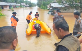 Luapan Sungai Pawan Dan Sungai Kaiti Sebabkan Banjir Di Rambah, Warga Diminta Waspada