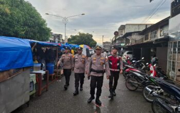 TRLK-25 – Polres Rokan Hulu Gelar Pengamanan Pasar Ramadhan Di wilayah Pasir pengaraian