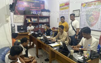 Polsek Singingi Amankan Pelaku Dugaan Pencurian Berondolan Sawit di Desa Pulau Padang