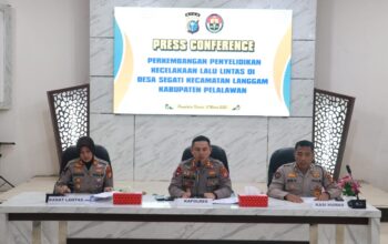 Polres Pelalawan SP3 kan kecelakaan Lalu Lintas tunggal di desa Segati