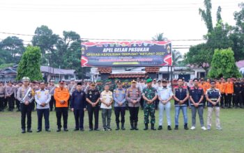 Polres Kampar Laksanakan Apel Gelar Pasukan Operasi Kepolisian Terpusat “Ketupat 2025”