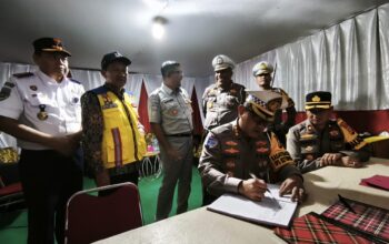 Dirlantas Polda Riau dan Rombongan Cek Langsung Kesiapan Pos Terpadu dan Pos Pam