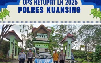 Personel Gabungan Pos Pam Kasang Patroli di Objek Wisata Air Terjun Guruh Gemurai Dalam Rangka Operasi Ketupat Lancang Kuning 2025