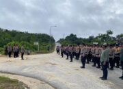 Wakapolres Siak Pimpin Apel Gabungan Pengamanan Aksi Unjuk Rasa di PHR Minas