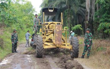 TMMD Kodim Dumai: Pengerasan Jalan Sukamaju Capai 30 Persen, TMMD Kodim O320 Dumai dinilai Sukses
