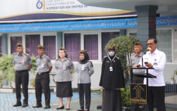 Apel Pagi Pegawai Lapas Kelas IIA Pekanbaru, Kakanwil Tekankan Disiplin dan Deteksi Dini Gangguan Kamtib