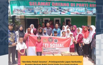 “Merdeka Peduli Sesama”, Primkopasindo Lapas Narkotika Rumbai Berbagi Bakti Sosial Pada Dua Panti Asuhan