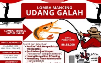 Gebyar Merdeka, Kampung Rawa Mekar Jaya Adakan Lomba Mancing Udang Galah