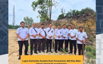 Lapas Narkotika Rumbai Ikuti Penanaman 360 Ribu Bibit Kelapa Serentak se-Indonesia