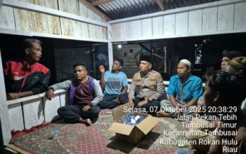 Polsek Tambusai Laksanakan Sambang Silaturahmi dengan Masyarakat Desa Rantau Panjang