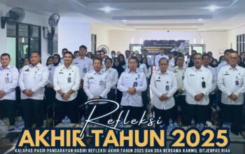 Kalapas Pasir Pangaraian Hadiri Refleksi Akhir Tahun 2025 dan Doa Bersama Kanwil Ditjenpas Riau