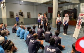 Tingkatkan Kesadaran, Penyuluhan Kesehatan TB–HIV Digelar di Blok Hunian Rutan Kelas I Pekanbaru