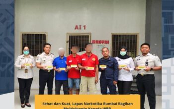 Sehat dan Kuat, Lapas Narkotika Rumbai Bagikan Multivitamin Kepada WBP 