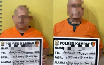 Polres Kampar Tangkap Kades dan Mantan Sekdes Tarai Bangun Terkait Pemalsuan Surat Tanah