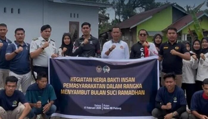 Sambut Bulan Suci Ramadhan, Rutan Padang Gelar Kerja Bakti Insan Pemasyarakatan di Musala Masyithah