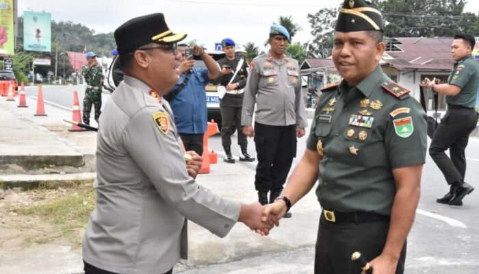 Kunjungan Kerja Danrem 031/Wira Bima ke Polres Kampar Disambut Langsung Kapolres Kampar