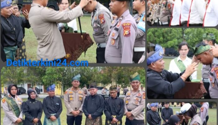 Polres Siak Launching Penggunaan Tanjak dan Selempang Bagi Personil, Perkuat Marwah Melayu di Tubuh Polri