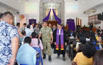 Danrem 031/WB Brigjen TNI Dr. Agustatius Sitepu. S.Sos.,M.Si.,M.Han Ajak Jemaat GBKP Sektor Pekanbaru Jaga Kondusivitas dan Dukung Pembangunan
