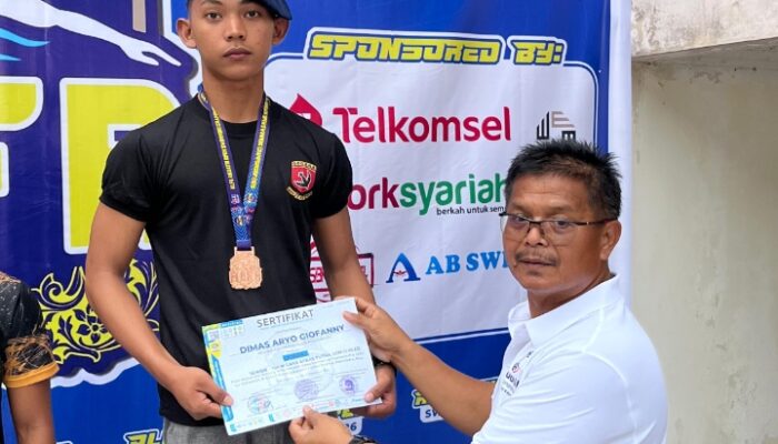 Bripda Dimas Sumbang Perunggu di Alfa Akuatik Open Swimming Championship 2026 Se-Indonesia