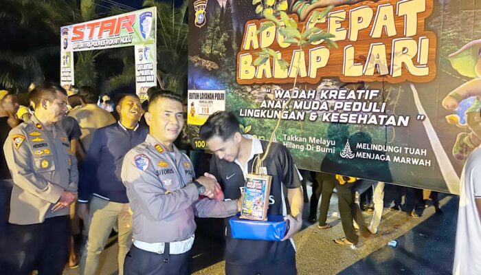 Cegah Balap Liar, Polres Rohul Gelar Balap Lari Green Policing di Pasir Pangaraian