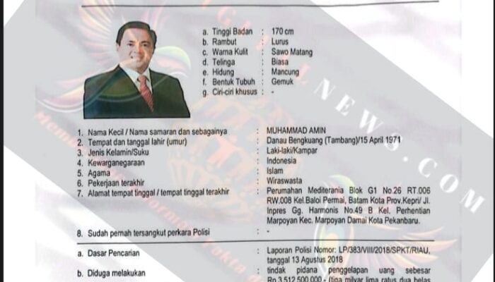 GAWAT !!! 8 Tahun DPO Muhammad Amin Bebas Berkeliaran, Hukum Seolah Tak Untuk DPO Satu ini