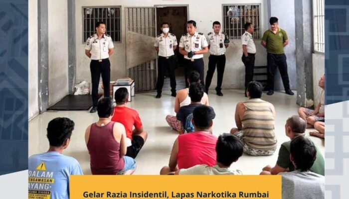 Gelar Razia Insidentil, Lapas Narkotika Rumbai Terus Komitmen Wujudkan Zero Halinar