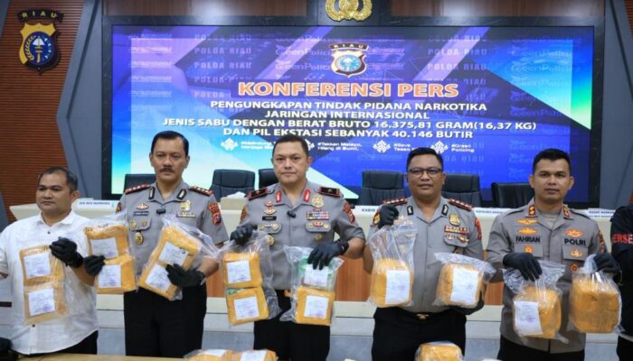 Tangkapan Besar di Bengkalis: 15 Kilogram Sabu dan Puluhan Ribu Pil Ekstasi Disita