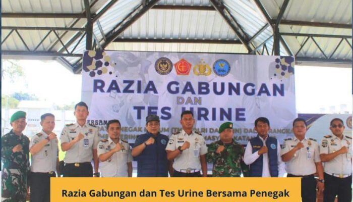Razia Gabungan dan Tes Urine Bersama Penegak Hukum Dalam Rangka Memperingati Hari Bakti Pemasyarakatan Ke-62