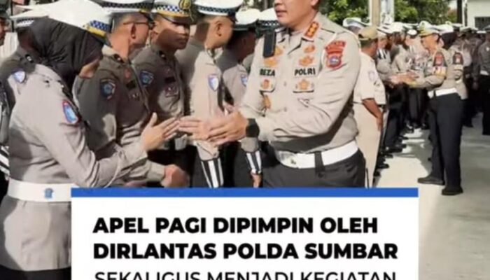 Apel Pagi Dirlantas Polda Sumbar Berlangsung Khidmat, Pererat Silaturahmi Melalui Halal Bihalal