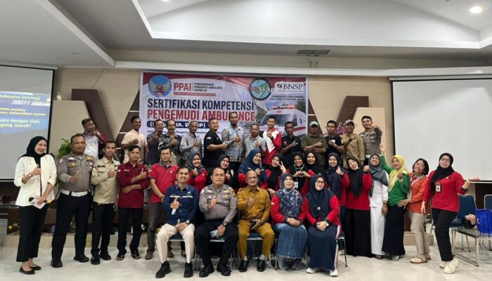 Satlantas Polres Kampar Gelar Sosialisasi Etika Lalu Lintas Kepada Driver Ambulans di Aulia Hospital Pekabaru