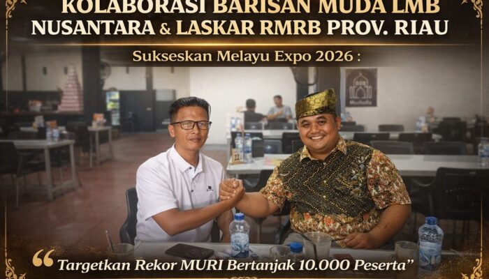 Kolabs Barisan Muda LMB Nusantara Bersama Laskar RMRB Sukseskan Melayu Expo Nusantara 2026, Ukir Rekor MURI Bertanjak 10.000 Peserta