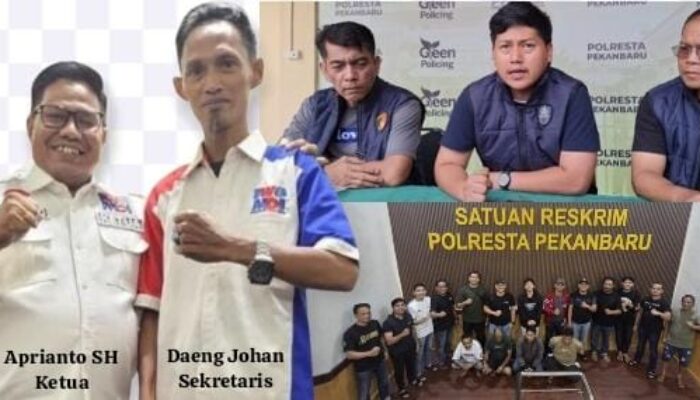 Ketua DPD PWMOI Pekanbaru Aprianto SH Apresiasi Gerak Cepat Kapolres dan Kasat Reskrim Pekanbaru Tangkap Oknum “Debt Collector” Brutal