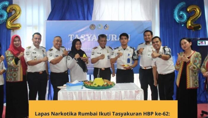 Lapas Narkotika Rumbai Ikuti Tasyakuran HBP ke-62, Momentum Perkuat Sinergi dan Kepedulian