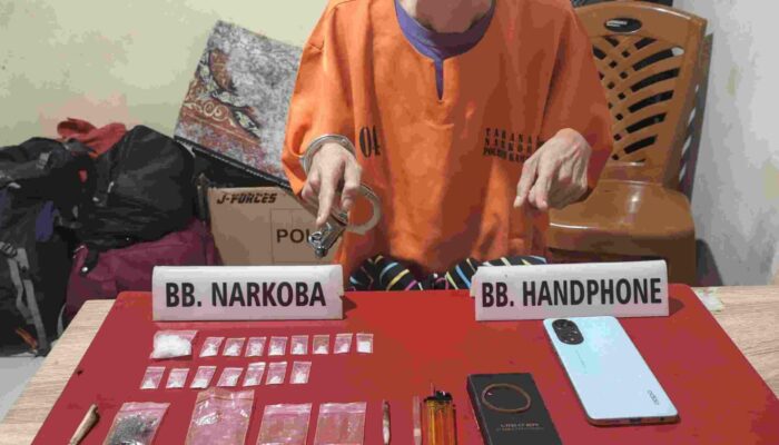 Satresnarkoba Polres Kampar Tangkap Pengedar Sabu-Sabu dan Daun Ganja Kering