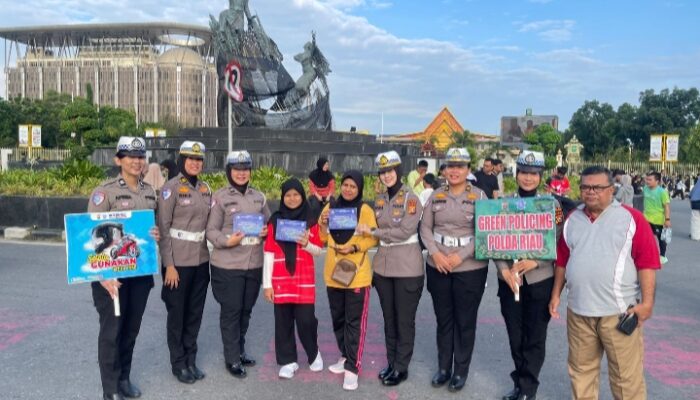 Polantas Hadir di CFD Pekanbaru, Warga Apresiasi Lebih Aman dan Nyaman — Dirlantas Riau Tekankan Edukasi Kamtibmas, Kamseltibcarlantas dan Green Policing