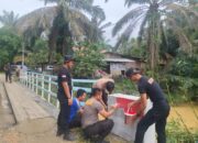 Akses Harapan Terbuka, Satbrimob Polda Riau Rampungkan Pembangunan Jembatan di Rokan Hulu