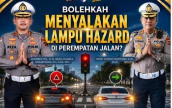 Dirlantas Polda Sumbar Edukasi Penggunaan Lampu Hazard di Persimpangan Jalan