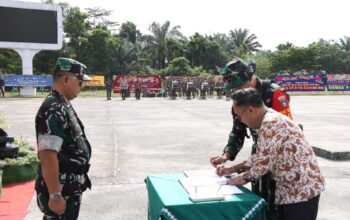 Kodam XIX/Tuanku Tambusai Tegaskan Komitmen Bangun Desa, TMMD ke-128 di Bengkalis Resmi Ditutup