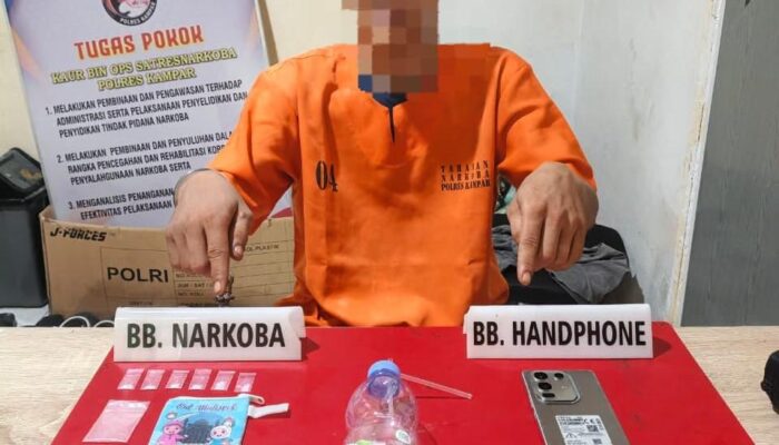 Sat Narkoba Polres Kampar Tangkap Pengedar Narkoba Dari Desa Lubuk Siam