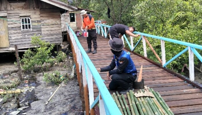Jembatan Presisi Merah Putih Bengkalis Tuntas 100 Persen, Bukti Nyata Pengabdian Brimob