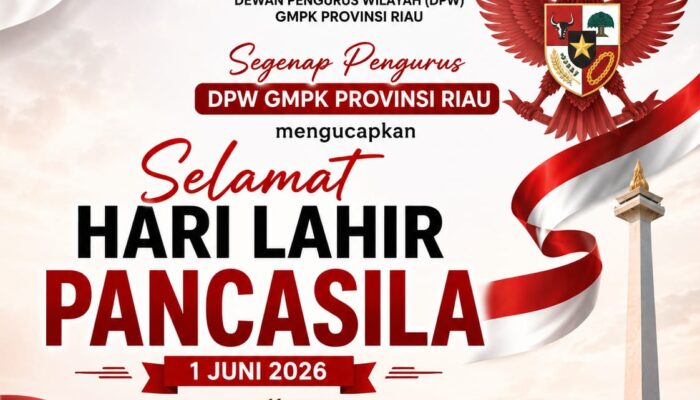 Peringati Hari Lahir Pancasila 2026, GMPK Riau: Nilai Dasar Negara Jadi Landasan Berantas Korupsi