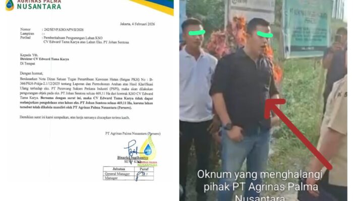 Negara Tak Boleh Kalah,,!! PT. Agrinas Palma Nusantara Mendesak Pihak Kepolisian Menindak Tegas KSO CV. ETK yang Memanen Paksa Padahal KSO nya Sudah Dibatalkan
