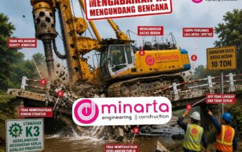 Jembatan Jalan Nelayan Ujung Pekanbaru Ambruk, Warga Duga Akibat Lintasan Alat Berat Milik PT Minarta Dutahutama