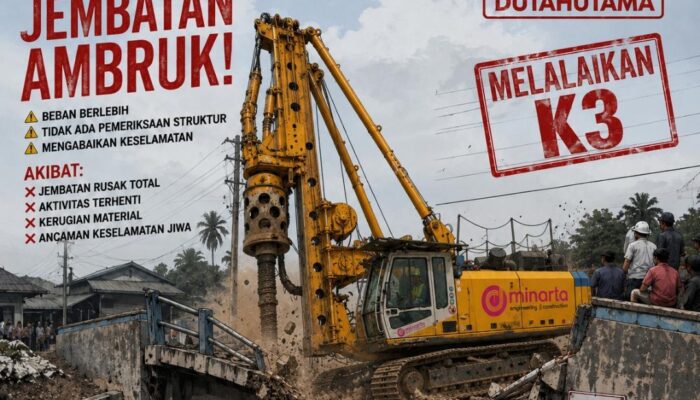 Jembatan Ambruk Diduga Langgar Standar Keselamatan dan K3, Alat Berat Milik PT Minarta Dutahutama Melintas di Jembatan Nelayan Ujung Jadi Sorotan