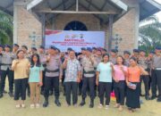 Sambut HUT Bhayangkara ke-80, Batalyon B Pelopor Brimob Riau gelar bakti religi dan Salurkan Bantuan Pembangunan rumah ibadah