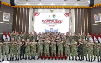 Kasdam Pimpin Paparan Rentinkon Kotama Ops TNI dalam Kunjungan Pasis Dikreg LV Sesko TNI ke Kodam XIX Tuanku Tambusai