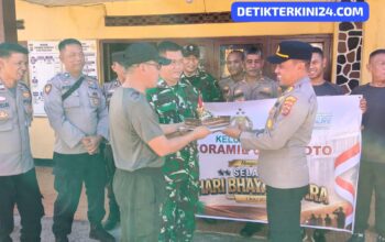 Sinergitas Tanpa Batas, Polsek IV Koto Polresta Bukittinggi Terima Kejutan Hari Bhayangkara ke-80 dari Koramil 09/IV Koto