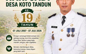 Camat Tandun Feriadi Sampaikan Ucapan Selamat Hari Jadi ke-19 Desa Koto Tandun
