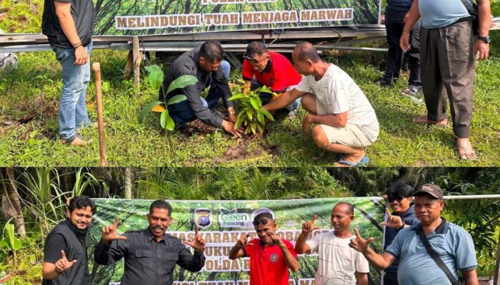 Wujud Nyata Green Policing, Polda Riau Serahkan Bantuan Bibit Pohon kepada Flobamora Dumai